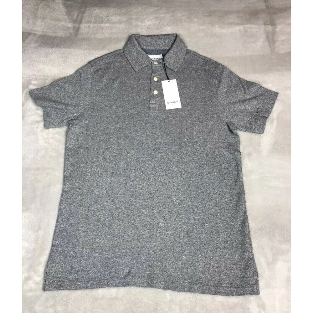 Goodfellow & Co Standard Fit S.S Elevated Ultra-Soft Polo Shirt, Railroad Gray M